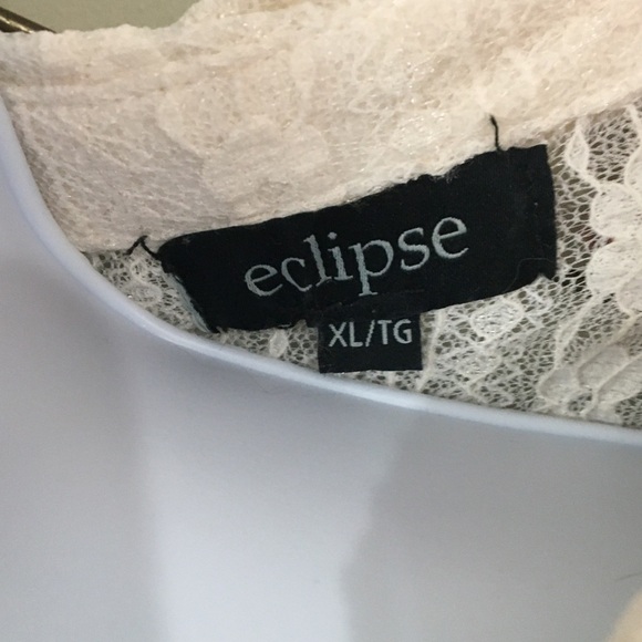 Sheer Lace Button-Up Blouse - Picture 4 of 5